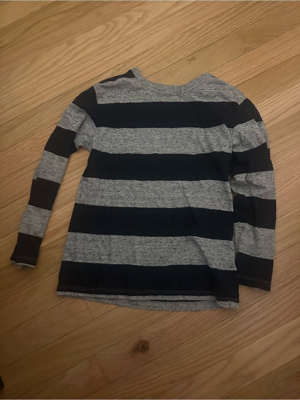 Cat & Jack Kids Long-Sleeve Striped Tee - Heather Gray & Navy